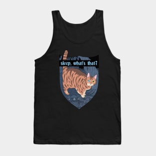 sleep, what's that? orange cat. Tank Top